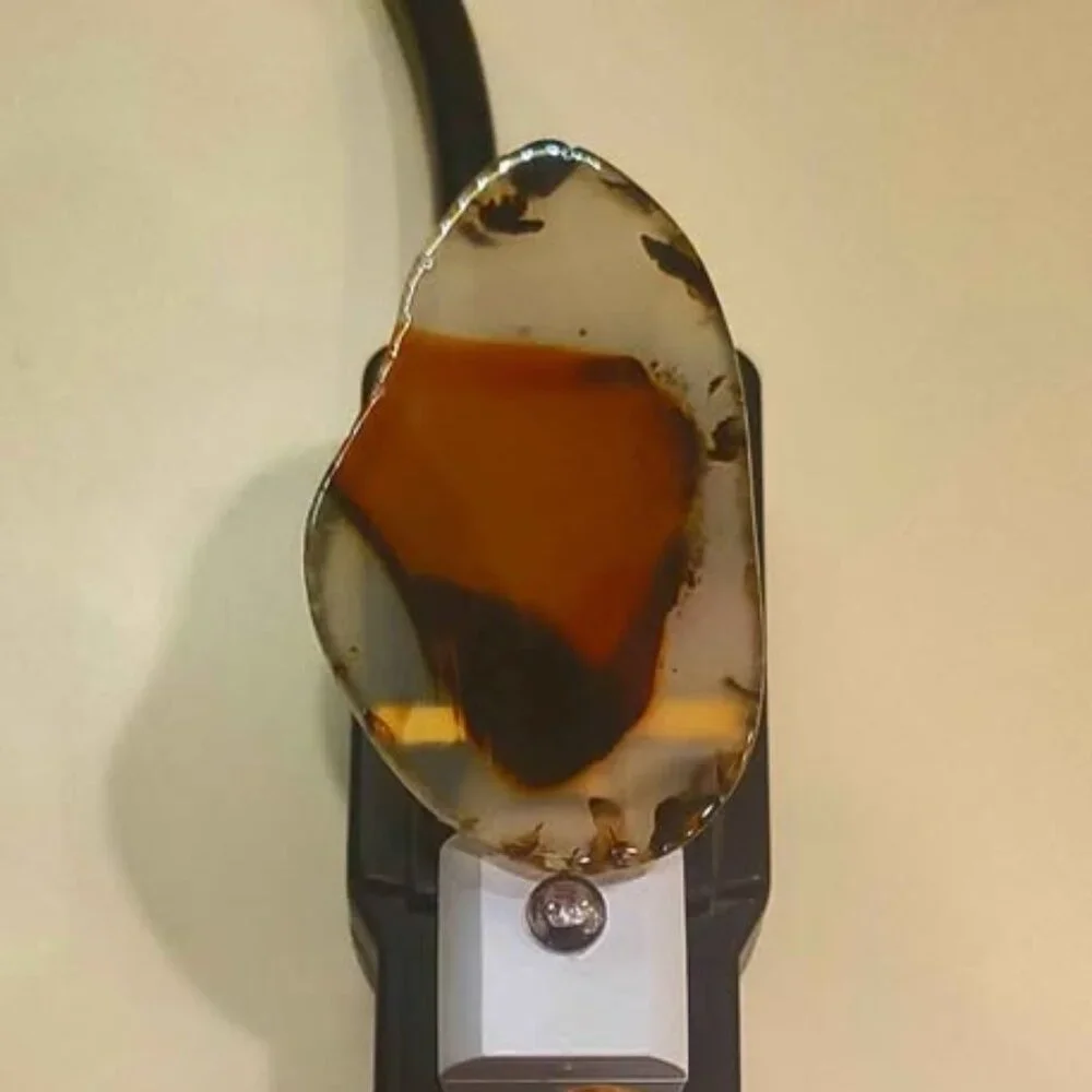 Sliced Montana Agate Night Lights. $17 each. Very Unique, One Of Kind.